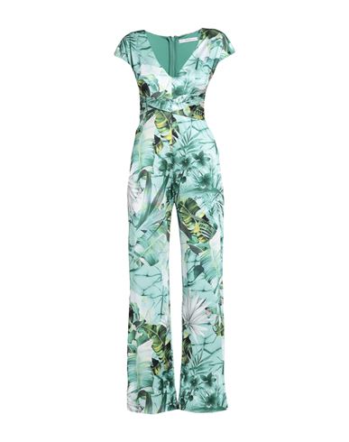 Guess Woman Jumpsuit Green Size Xl Polyester, Elastane In Green
