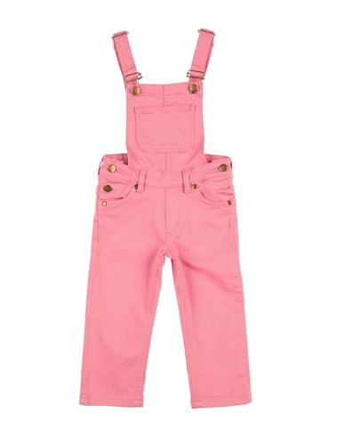 Mini Rodini Babies' Organic Cotton Denim Overalls In Pink