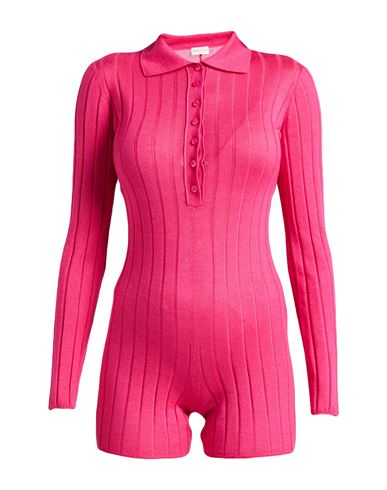 Magda Butrym Woman Jumpsuit Fuchsia Size 4 Cashmere, Silk In Pink