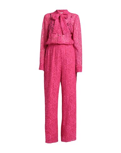 Vicolo Woman Jumpsuit Fuchsia Size S Polyamide, Cotton, Viscose In Pink