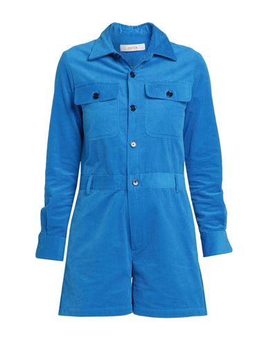 Jucca Woman Jumpsuit Azure Size 4 Cotton In Blue