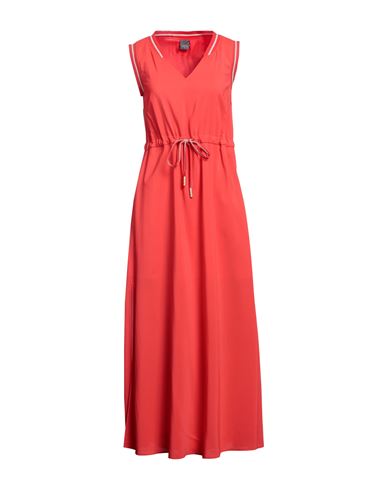 Lorena Antoniazzi Woman Maxi Dress Red Size 10 Viscose, Elastane, Polyamide, Polyester