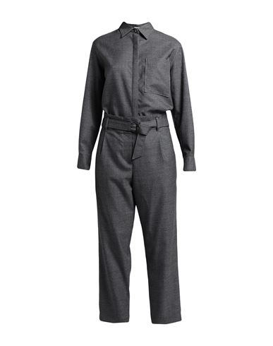 Brunello Cucinelli Woman Jumpsuit Lead Size M Virgin Wool In Grey