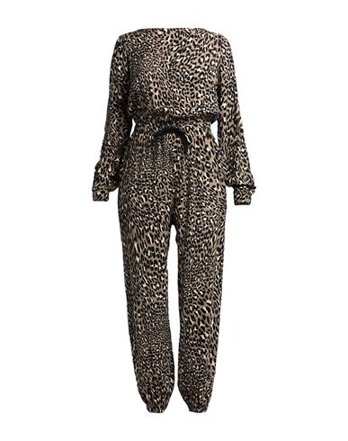 Gaelle Paris Gaëlle Paris Woman Jumpsuit Khaki Size 4 Viscose, Wool In Beige