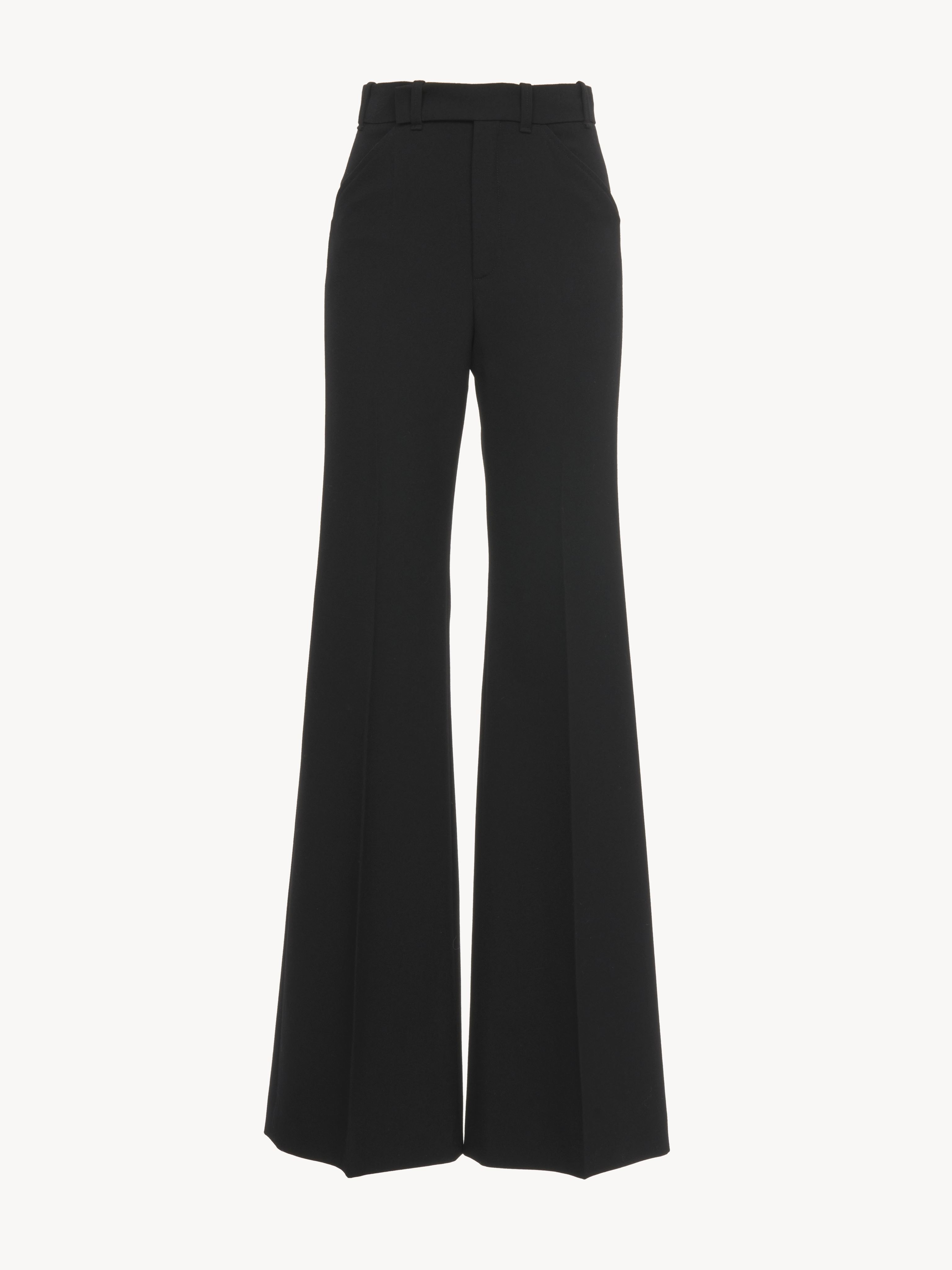 Chloé Tailored Trousers Black Size 6 100% Virgin Wool