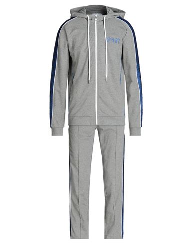 Bikkembergs Man Tracksuit Lead Size M Cotton, Elastane, Polyester In Grey
