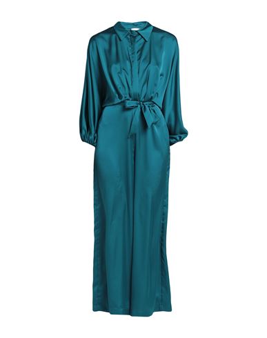 Berna Woman Jumpsuit Emerald Green Size L Polyester