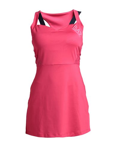 Shop Ea7 Woman Mini Dress Fuchsia Size Xl Polyester, Elastane In Pink