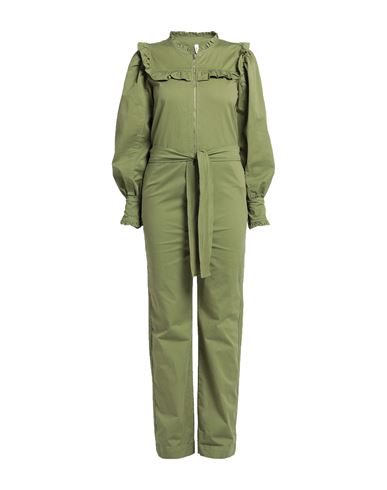 Souvenir Woman Jumpsuit Military Green Size M Cotton, Elastane