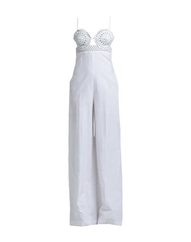 Stella Mccartney Woman Jumpsuit White Size 2-4 Linen, Cotton, Polyamide, Acetate, Silk