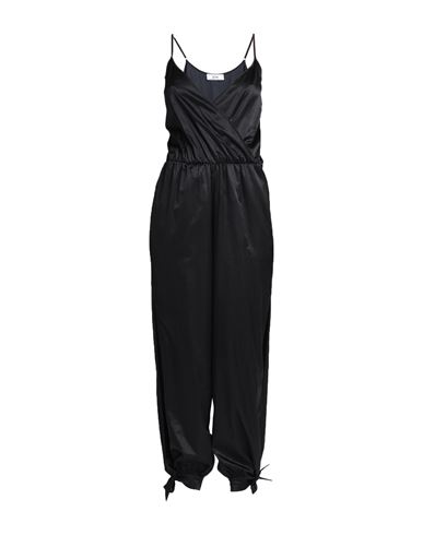 Jijil Woman Jumpsuit Black Size 12 Cotton, Silk, Elastane