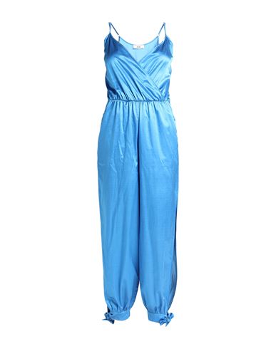 Shop Jijil Woman Jumpsuit Light Blue Size 8 Cotton, Silk, Elastane