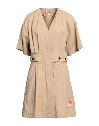 Kenzo Woman Short Dress Beige Size 4 Cotton