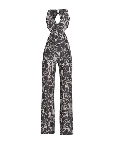Shop Monique Garçonne Woman Jumpsuit Black Size 10 Polyester, Metallic Fiber, Elastane