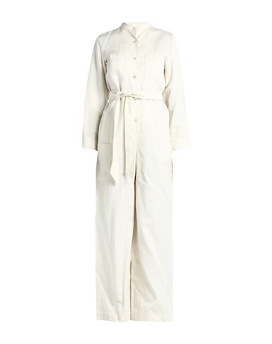 Shop Weekend Max Mara Woman Jumpsuit Ivory Size 16 Cotton, Linen In White