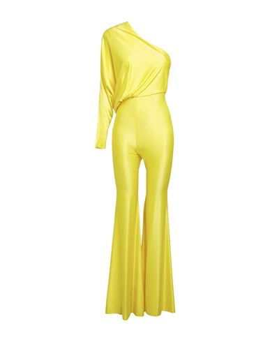 Shop Alexandre Vauthier Woman Jumpsuit Yellow Size 6 Viscose, Elastane
