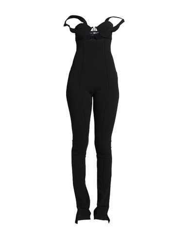 Shop Jacquemus Woman Jumpsuit Black Size 6 Virgin Wool, Polyamide, Elastane