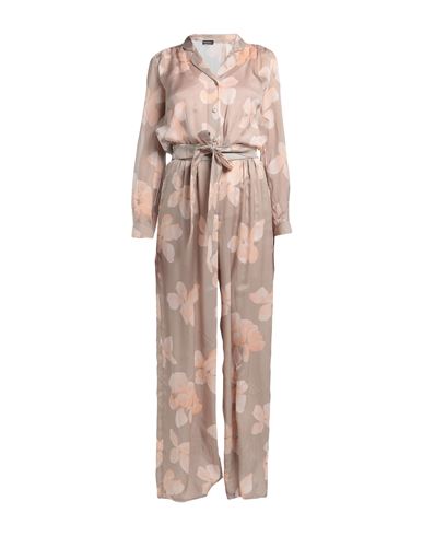 Emporio Armani Woman Jumpsuit Beige Size 12 Silk, Polyester