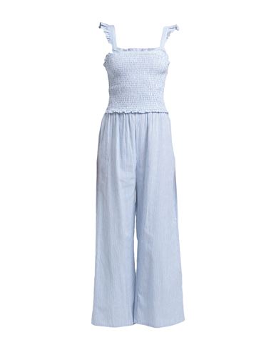 Iconique Woman Jumpsuit Light Blue Size Xl Cotton, Linen