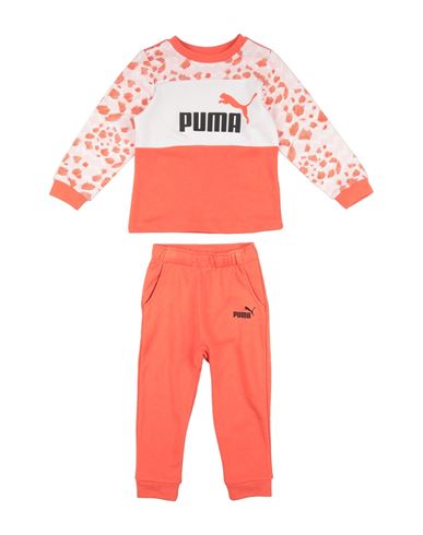 Puma Babies'  Ess Mix Mtch Infants Jogger Tr Toddler Tracksuit Orange Size 3 Cotton, Elastane