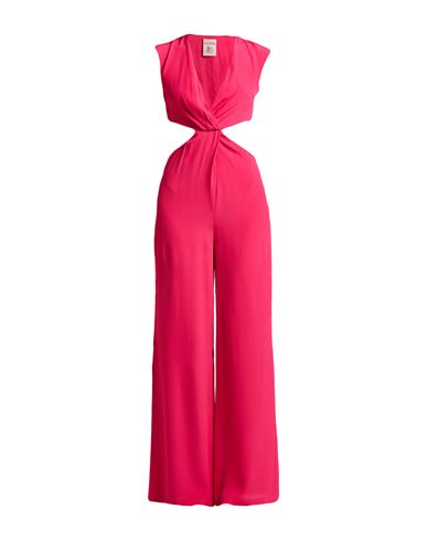 Shop Semicouture Woman Jumpsuit Magenta Size 8 Acetate, Silk