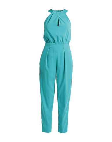 Shop Pinko Woman Jumpsuit Turquoise Size 2 Polyester, Elastane In Blue