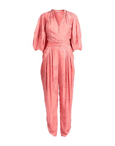 Shop Stella Mccartney Woman Jumpsuit Coral Size 4-6 Viscose, Silk In Red