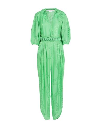 Shop Stella Mccartney Woman Jumpsuit Green Size 4-6 Viscose, Silk