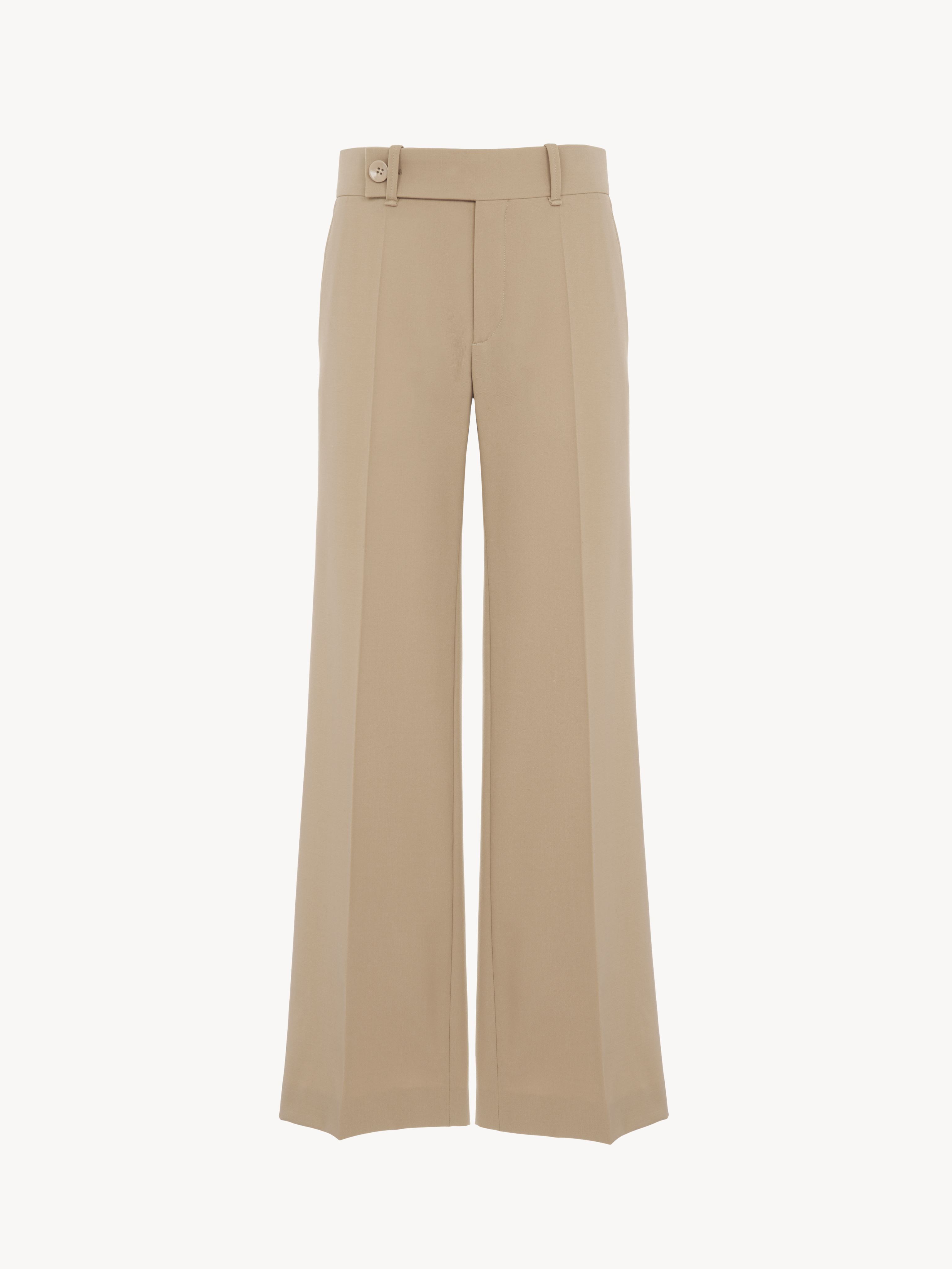 Chloé Beige Straight Tailored Trousers