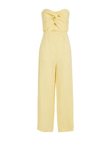 Shop Forte Dei Marmi Couture Woman Jumpsuit Light Yellow Size 8 Linen