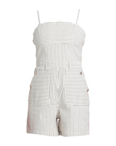 Shop Bsb Woman Jumpsuit Ivory Size L Cotton, Elastane In White
