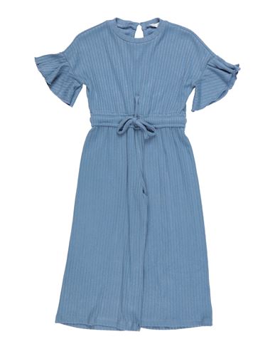 Shop Meilisa Bai Toddler Girl Jumpsuit Azure Size 6 Viscose, Polyester, Polyamide, Elastane In Blue