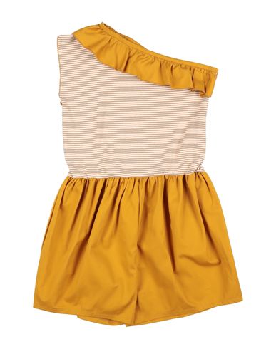 Shop Gaya Lab. Toddler Girl Jumpsuit Ocher Size 4 Cotton, Elastane In Yellow
