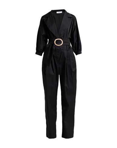Jijil Woman Jumpsuit Black Size 8 Cotton, Polyamide, Elastane In Black