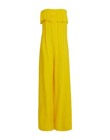 Shop Alysi Woman Jumpsuit Yellow Size 2 Linen