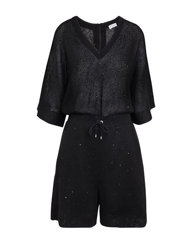 Brunello Cucinelli Woman Jumpsuit Black Size M Linen, Silk, Polyamide, Acetate