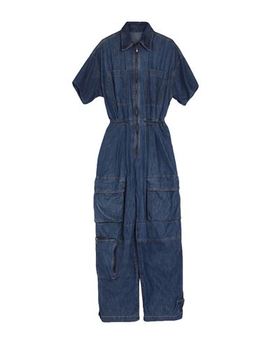 Shop Brunello Cucinelli Woman Jumpsuit Blue Size S Cotton, Brass