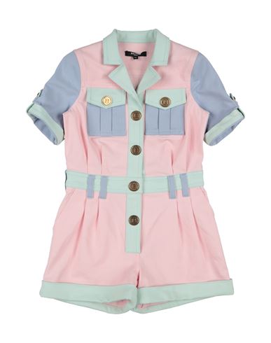 Shop Balmain Toddler Girl Jumpsuit Pink Size 6 Cotton, Polyamide