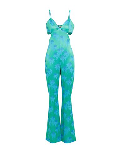 Kocca Woman Jumpsuit Green Size M Polyester, Viscose, Metallic Fiber, Polyamide, Elastane
