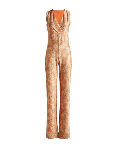 Fisico Woman Jumpsuit Orange Size L Polyamide, Polyester, Elastane