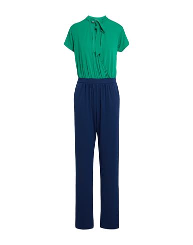 Shop Simona Vignoli Woman Jumpsuit Emerald Green Size 10 Viscose, Polyester, Elastane