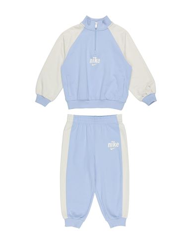 Nike Babies'  E1d1 Half Zip Set Toddler Girl Tracksuit Light Blue Size 5 Cotton, Polyester, Elastane