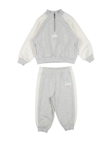 Nike Babies'  E1d1 Half Zip Set Toddler Girl Tracksuit Light Grey Size 6 Cotton, Polyester, Elastane