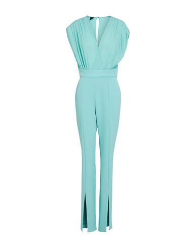 Shop Pinko Woman Jumpsuit Turquoise Size 8 Polyester, Elastane In Blue