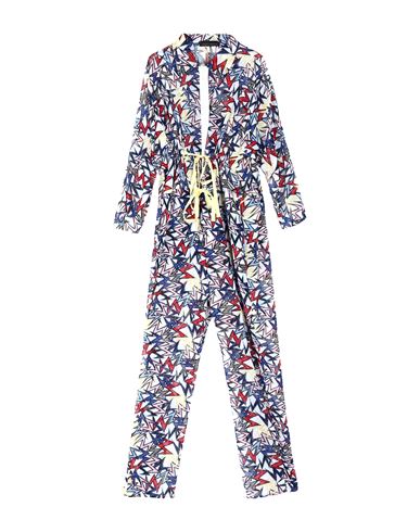 Frankie Morello Woman Jumpsuit White Size 4 Polyester In Blue