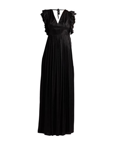Marc Ellis Woman Maxi Dress Black Size 4 Polyester In Black