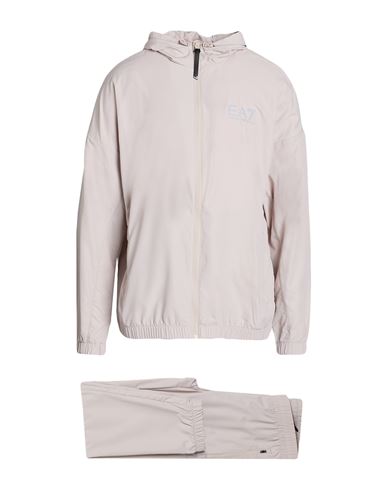 Ea7 Man Tracksuit Light Grey Size 3xl Polyester In Gray