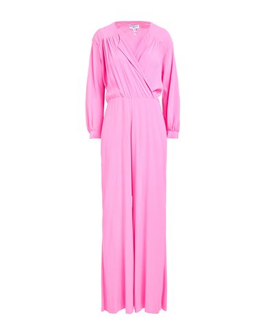 Paola Bellandi Woman Jumpsuit Fuchsia Size 1 Silk, Elastane In Pink