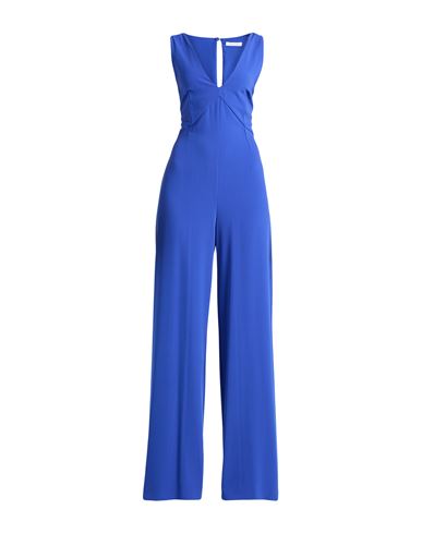 Patrizia Pepe Woman Jumpsuit Bright Blue Size 10 Polyester, Elastane In Blue