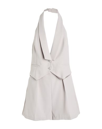 Elisabetta Franchi Woman Playsuit Light Grey Size 12 Polyester In Gray